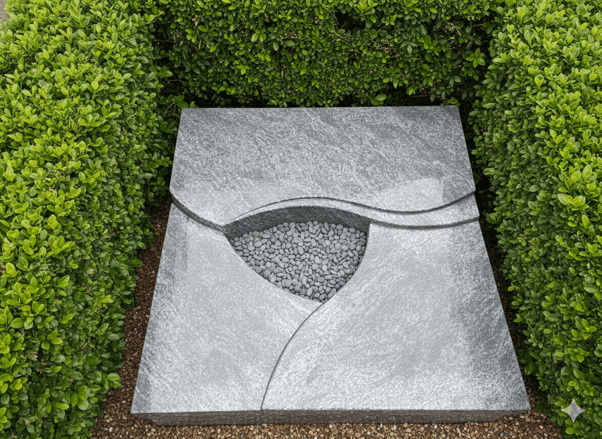 Urnengrab Orion Pultstein mit Teilabdeckungen